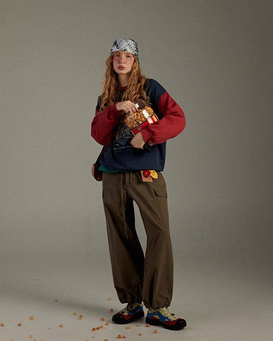 Bicolor Print Sweatshirt LG0016