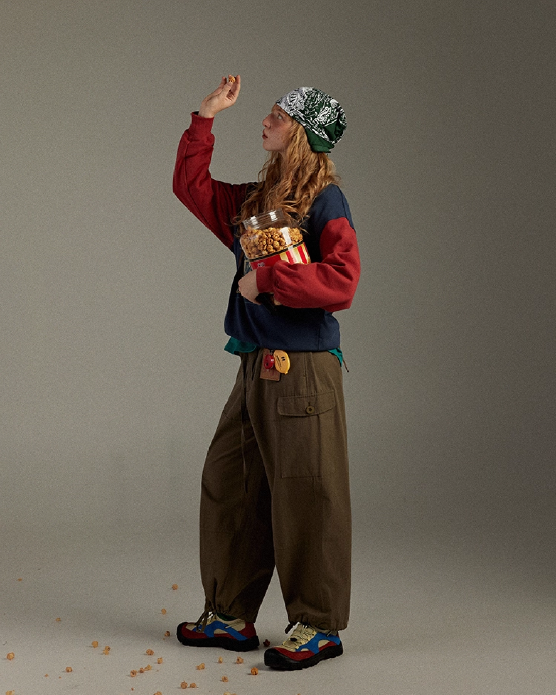 Bicolor Print Sweatshirt LG0016