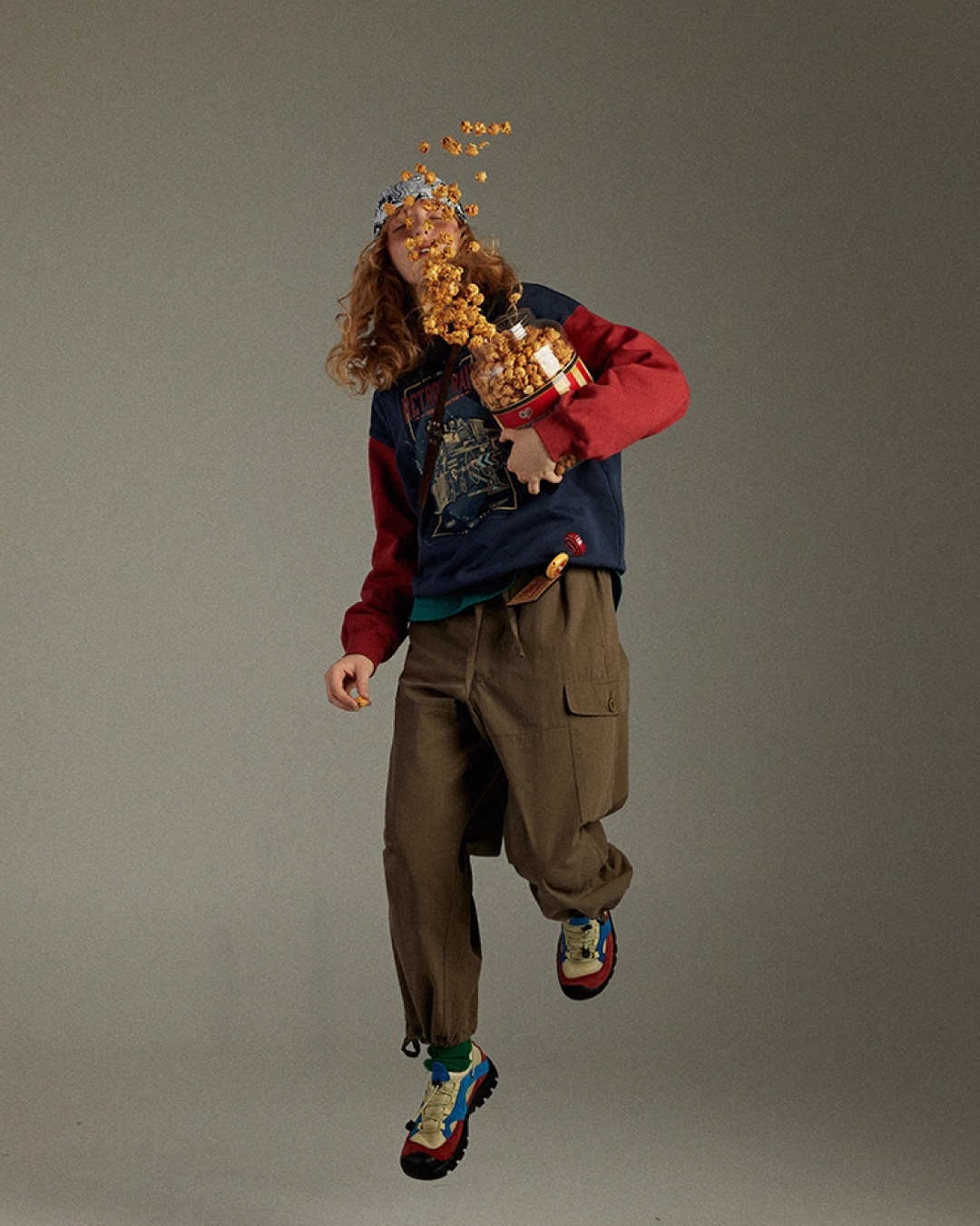 Bicolor Print Sweatshirt LG0016