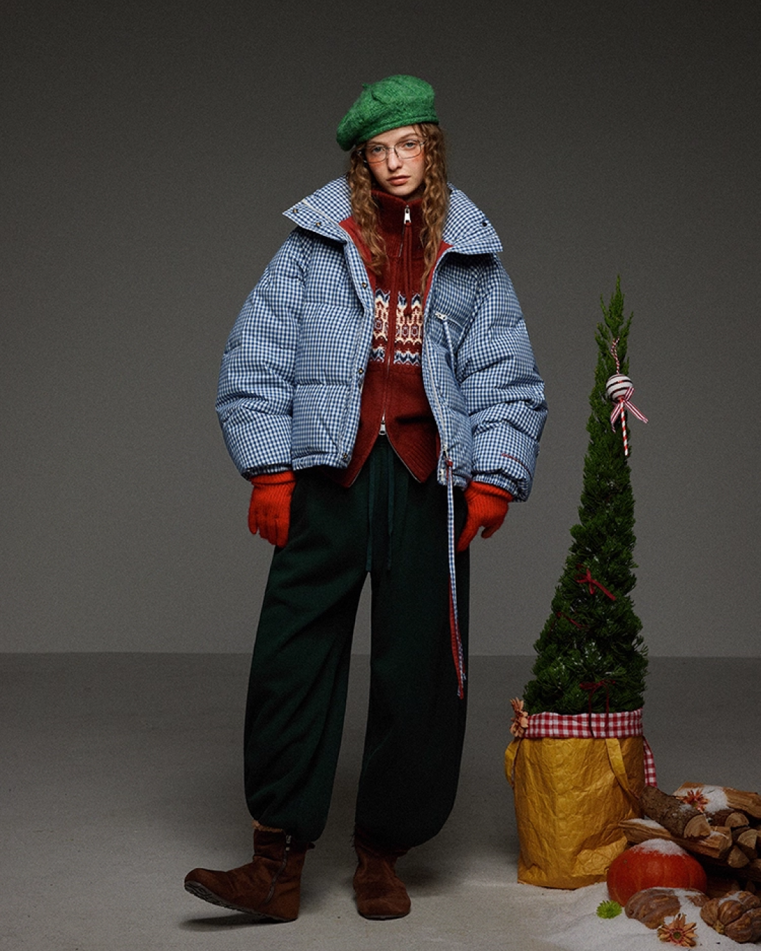 Pattern Double-zip Knit LG0019