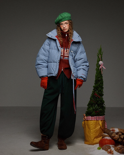 Pattern Double-zip Knit LG0019