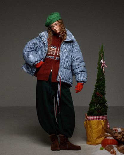 Pattern Double-zip Knit LG0019