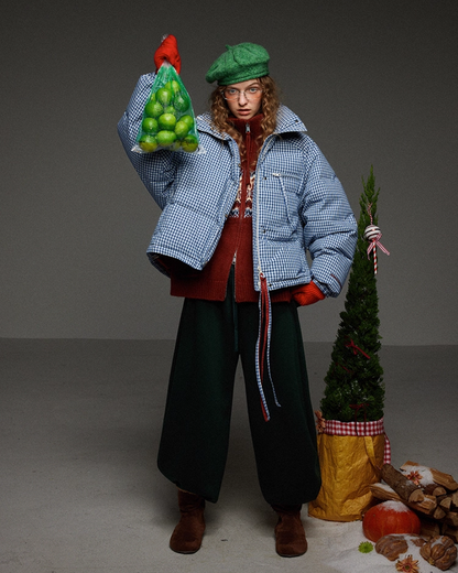 Pattern Double-zip Knit LG0019