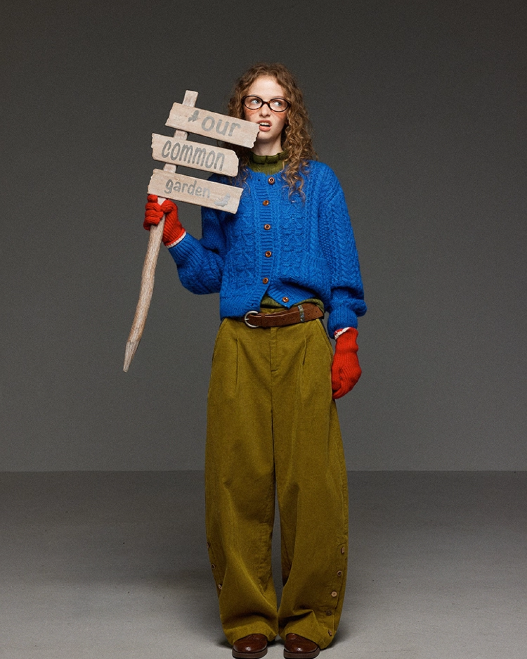 Button Cable Knit LG0020