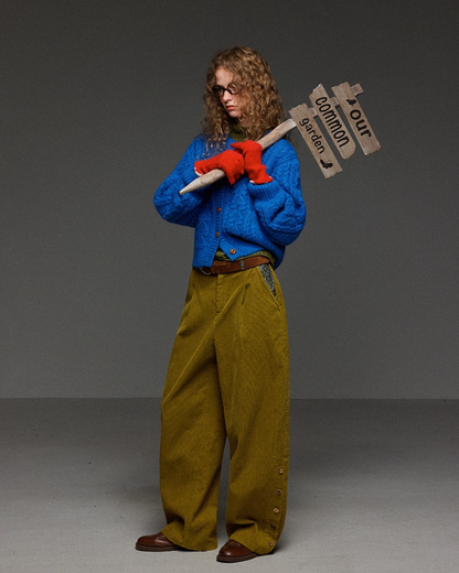 Button Cable Knit LG0020