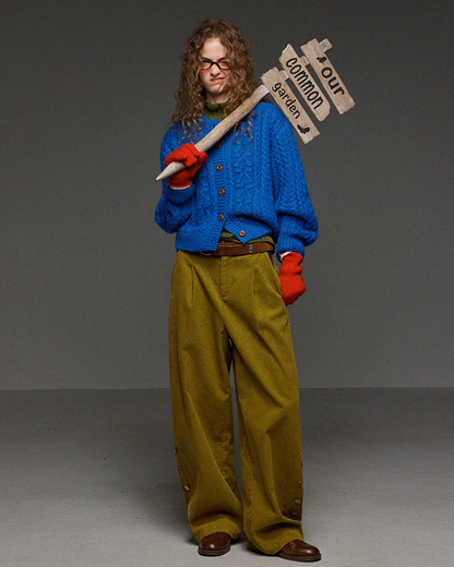 Button Cable Knit LG0020