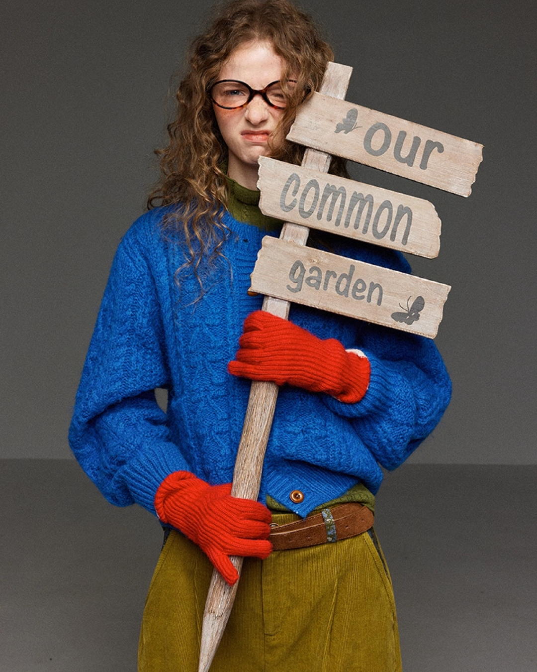 Button Cable Knit LG0020