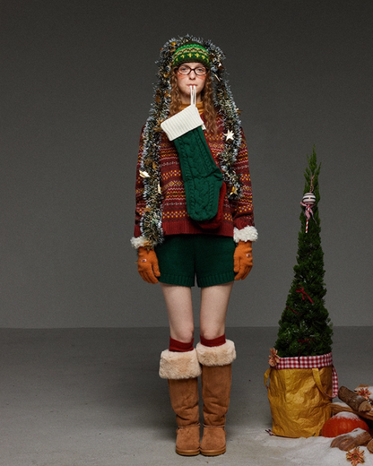 Pattern Knit Zip Hoodie LG0025