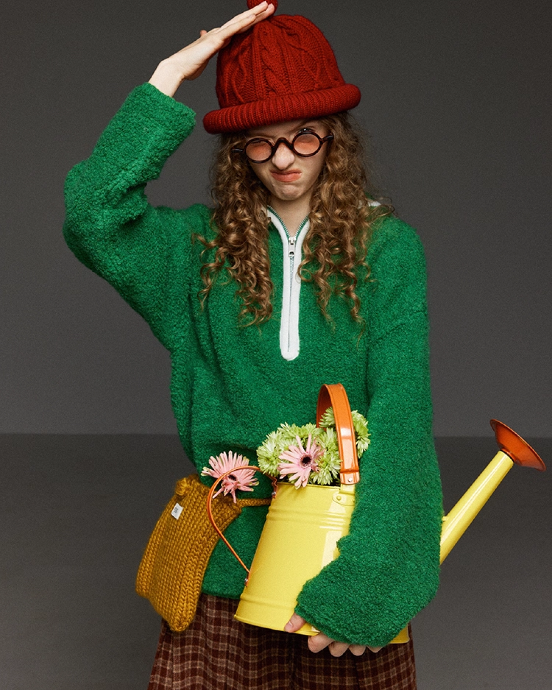 Color Half Zip Knit LG0026