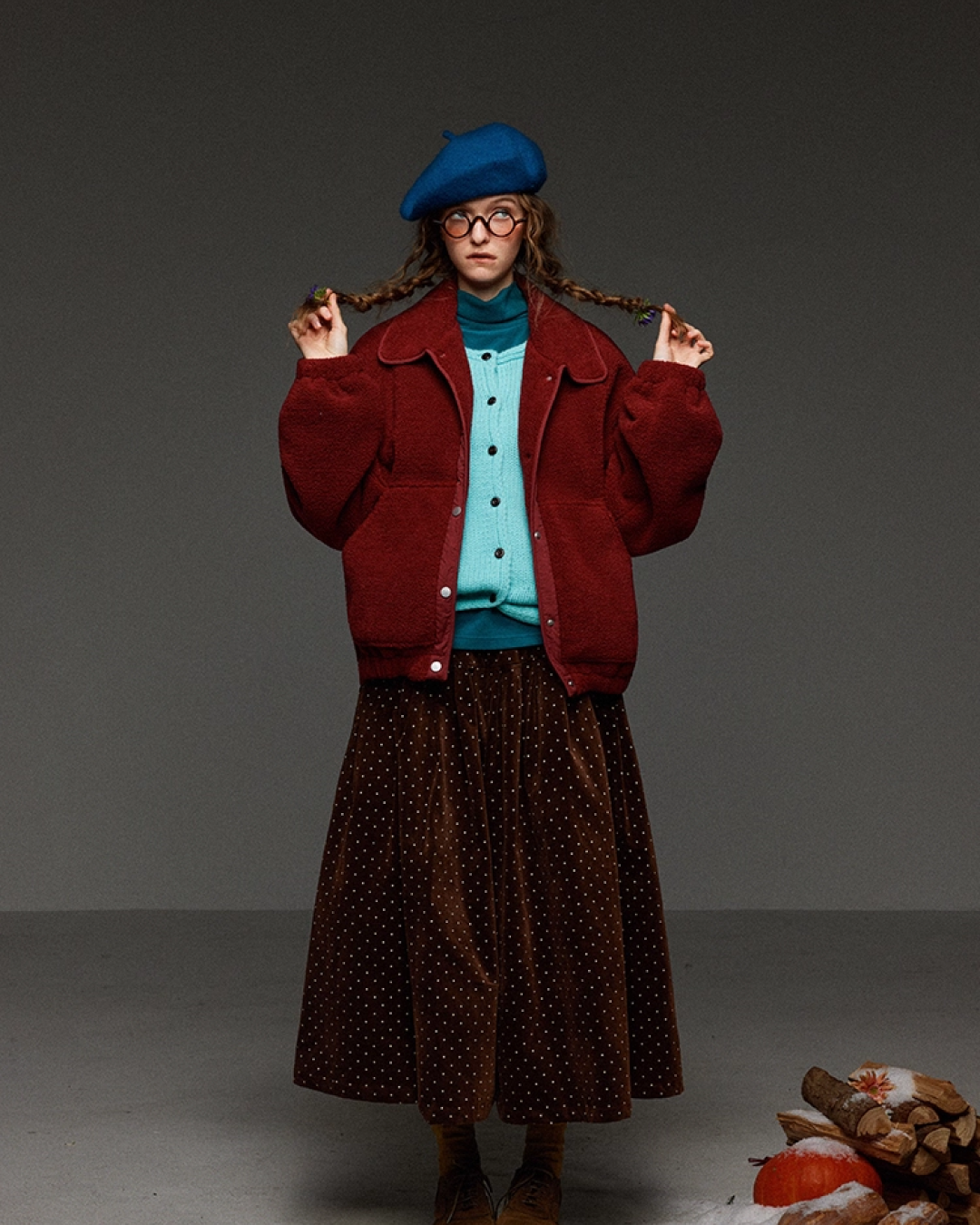 Red Button Fleece Outer LG0027