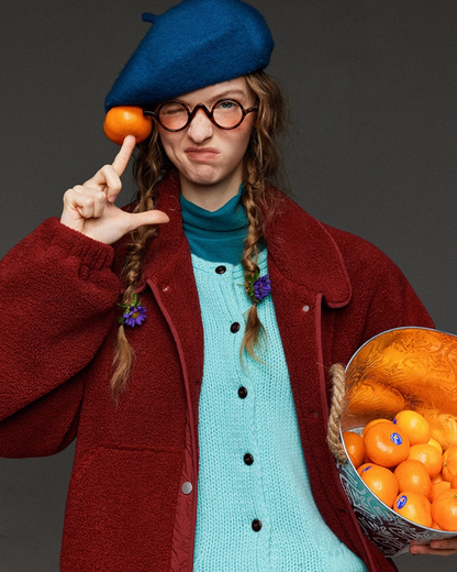 Red Button Fleece Outer LG0027