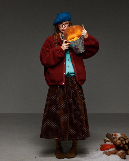 Red Button Fleece Outer LG0027