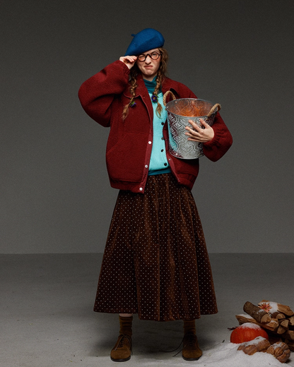 Red Button Fleece Outer LG0027