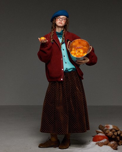 Red Button Fleece Outer LG0027