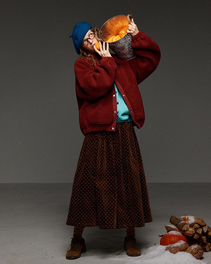 Red Button Fleece Outer LG0027