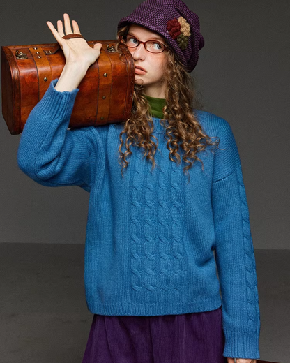 Short Color Cable Knit LG0030