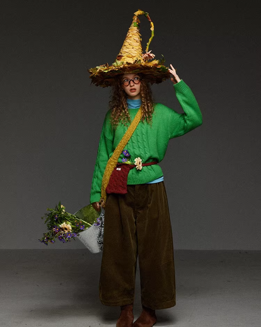 Short Color Cable Knit LG0030