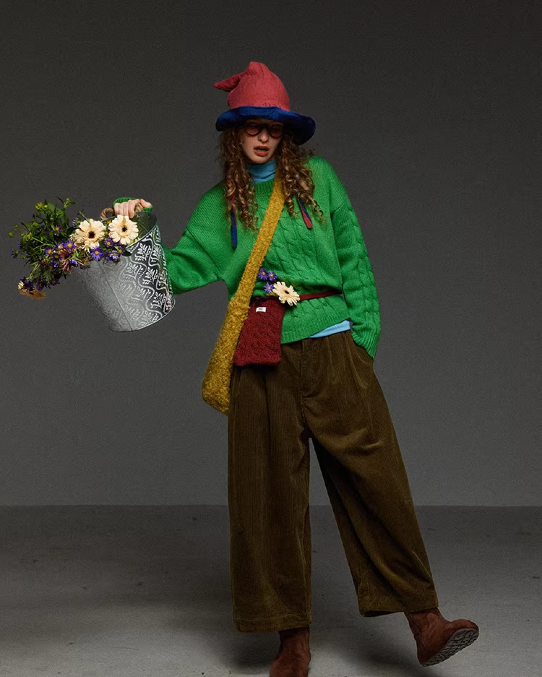 Short Color Cable Knit LG0030