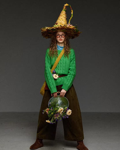 Short Color Cable Knit LG0030