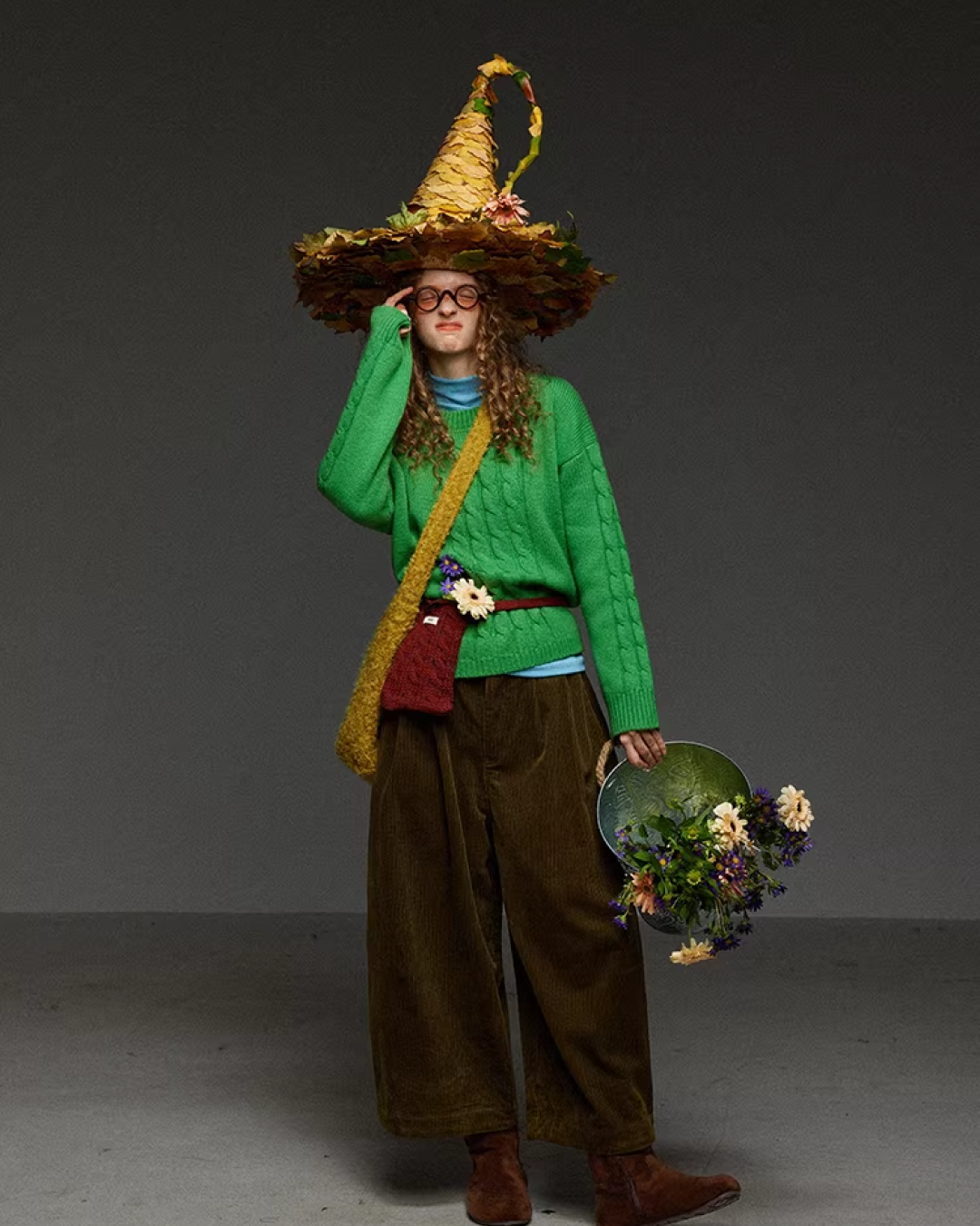 Short Color Cable Knit LG0030