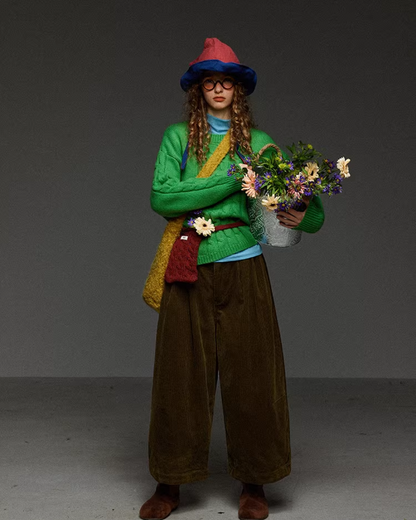 Short Color Cable Knit LG0030