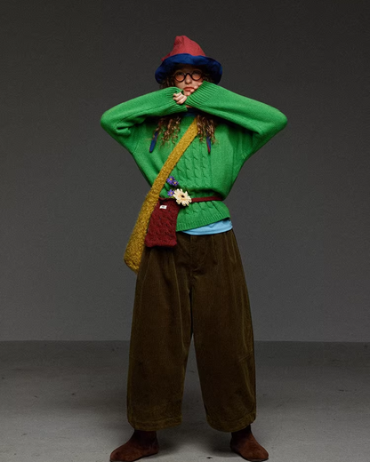 Short Color Cable Knit LG0030