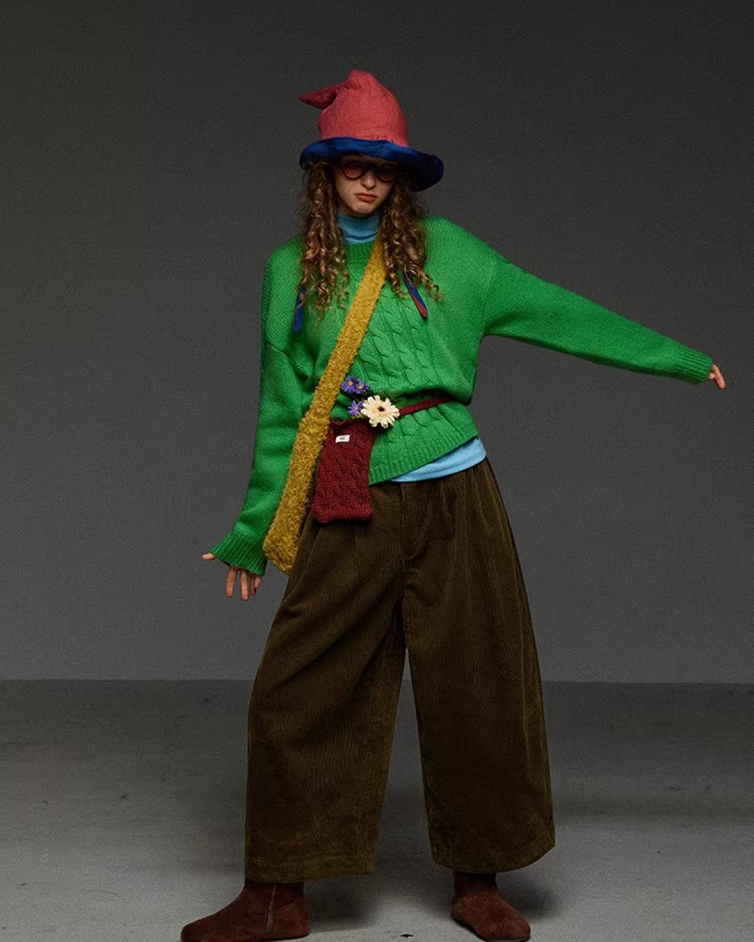 Short Color Cable Knit LG0030