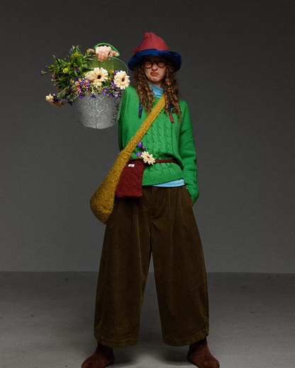 Short Color Cable Knit LG0030