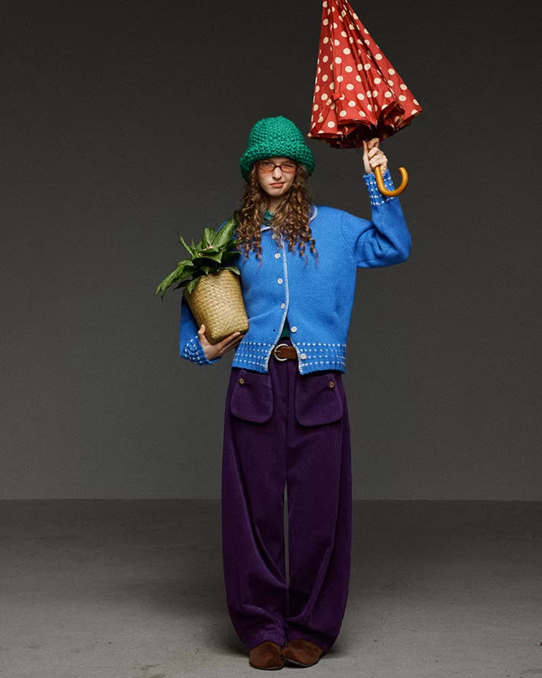 Stitch Blue Knit Shirt LG0035