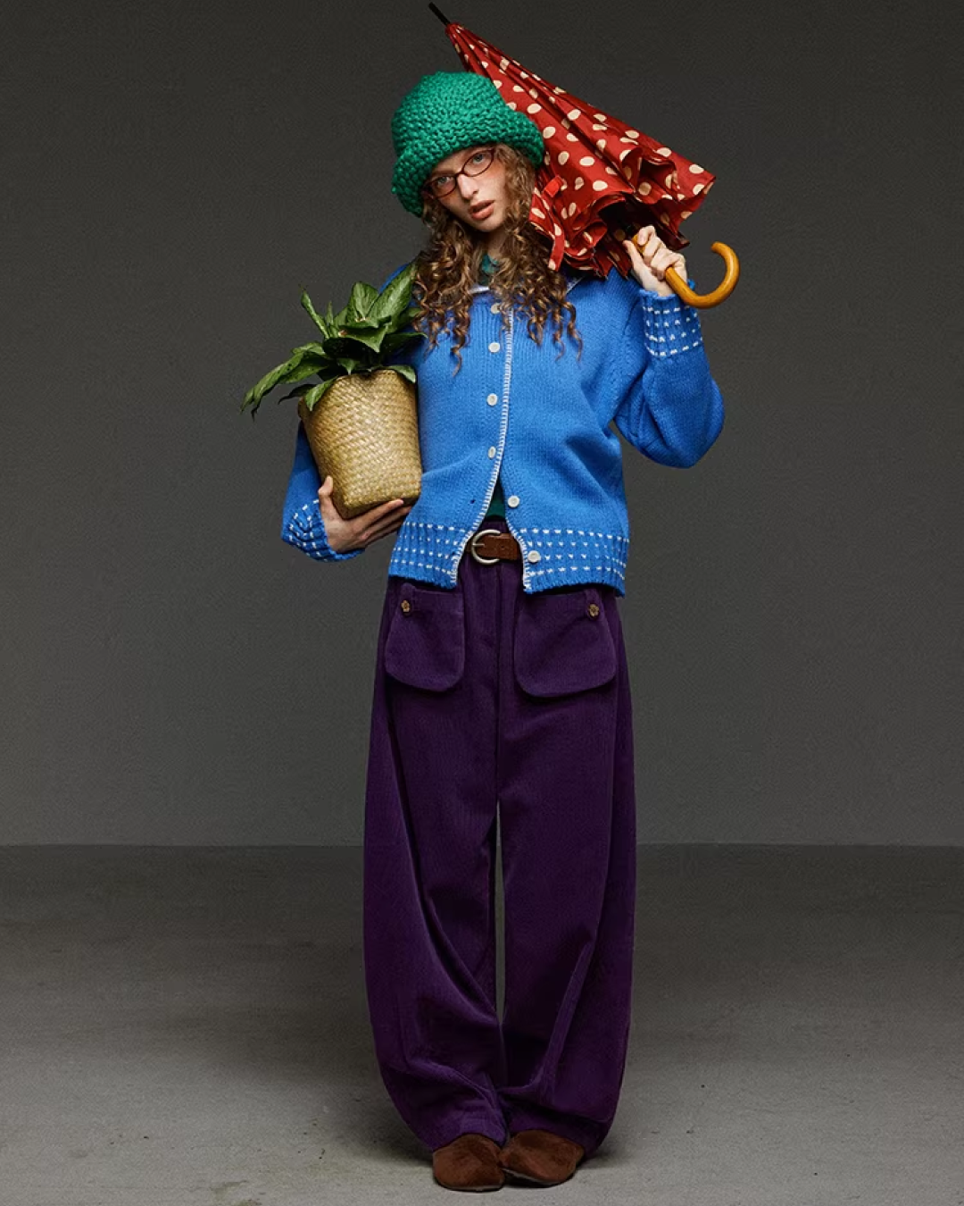 Stitch Blue Knit Shirt LG0035