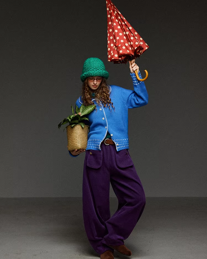 Stitch Blue Knit Shirt LG0035