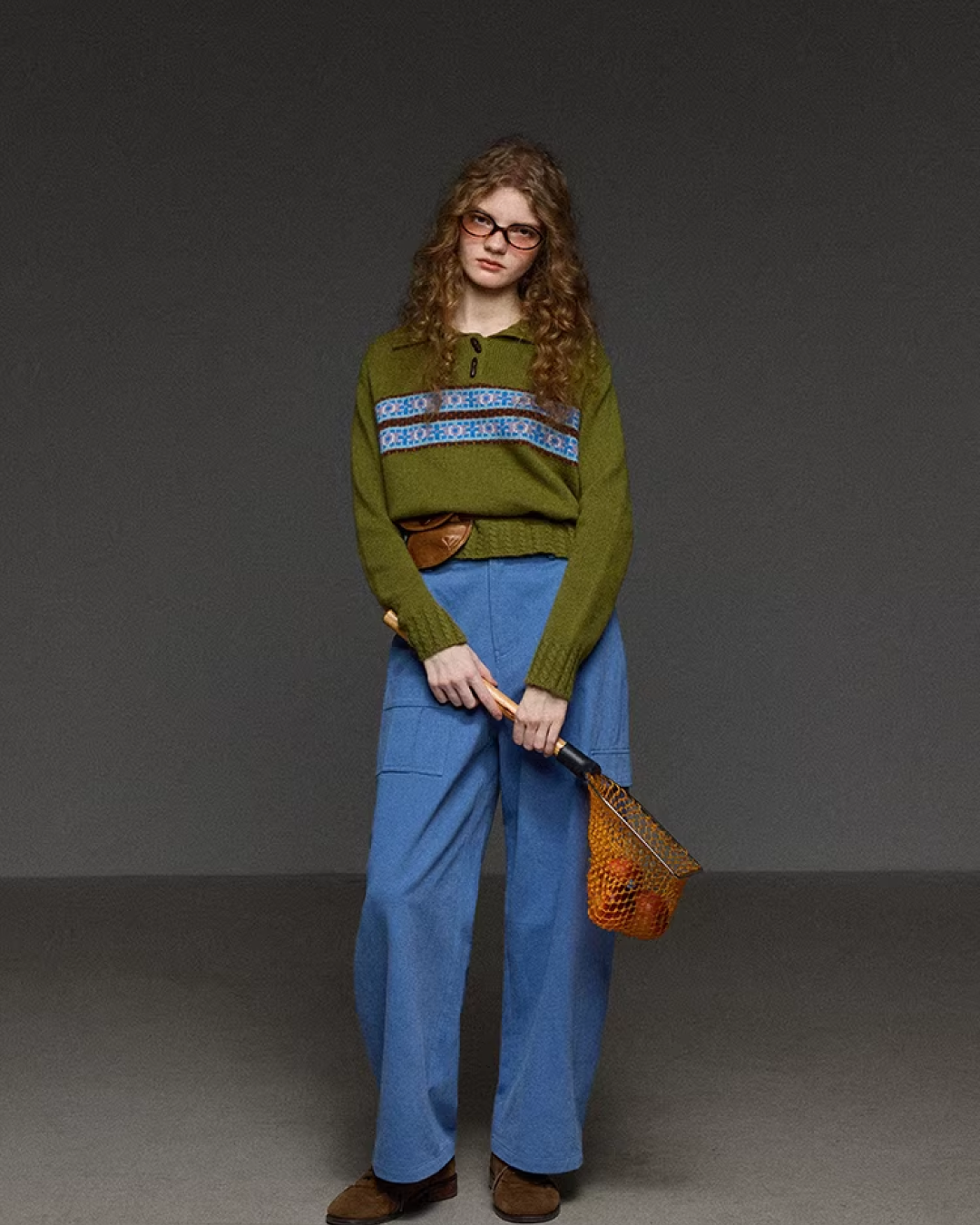 Toggle Button Polo Knit Shirt LG0037