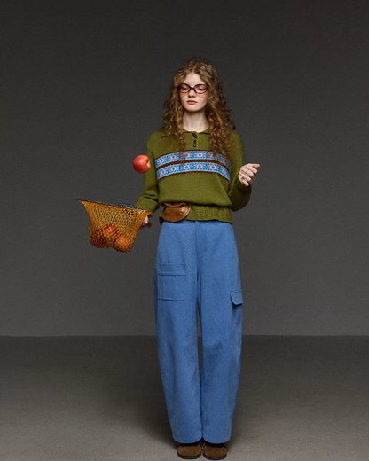 Toggle Button Polo Knit Shirt LG0037