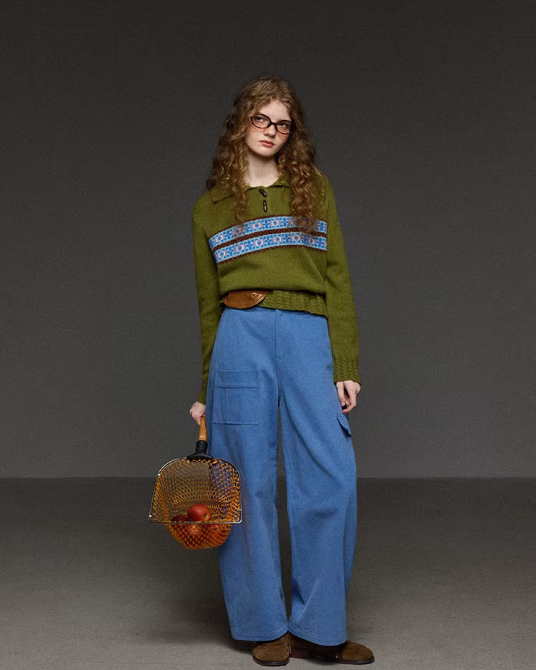 Toggle Button Polo Knit Shirt LG0037