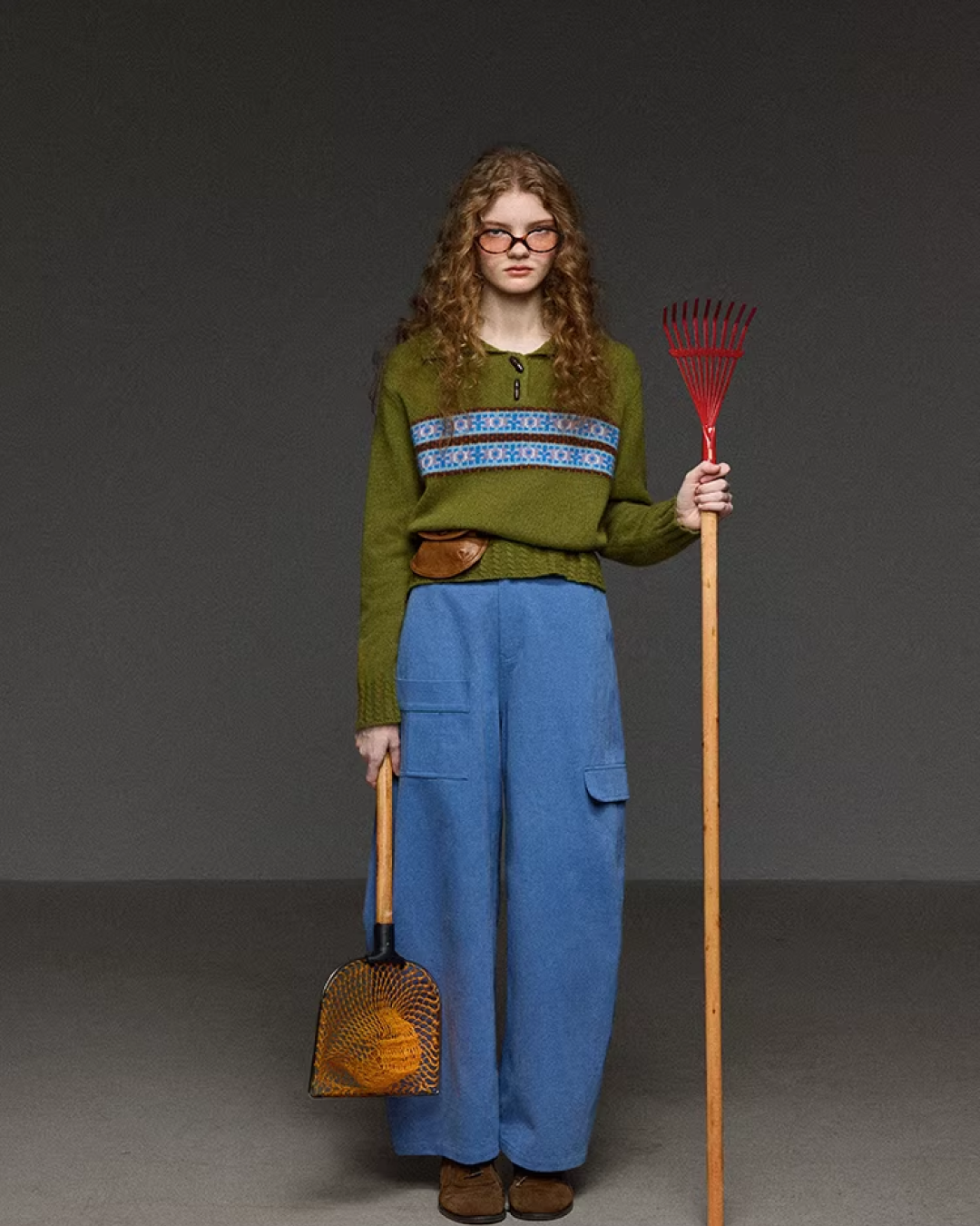 Toggle Button Polo Knit Shirt LG0037