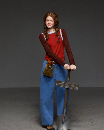 Layer Bicolor Line Long Sleeve T-shirt LG0038