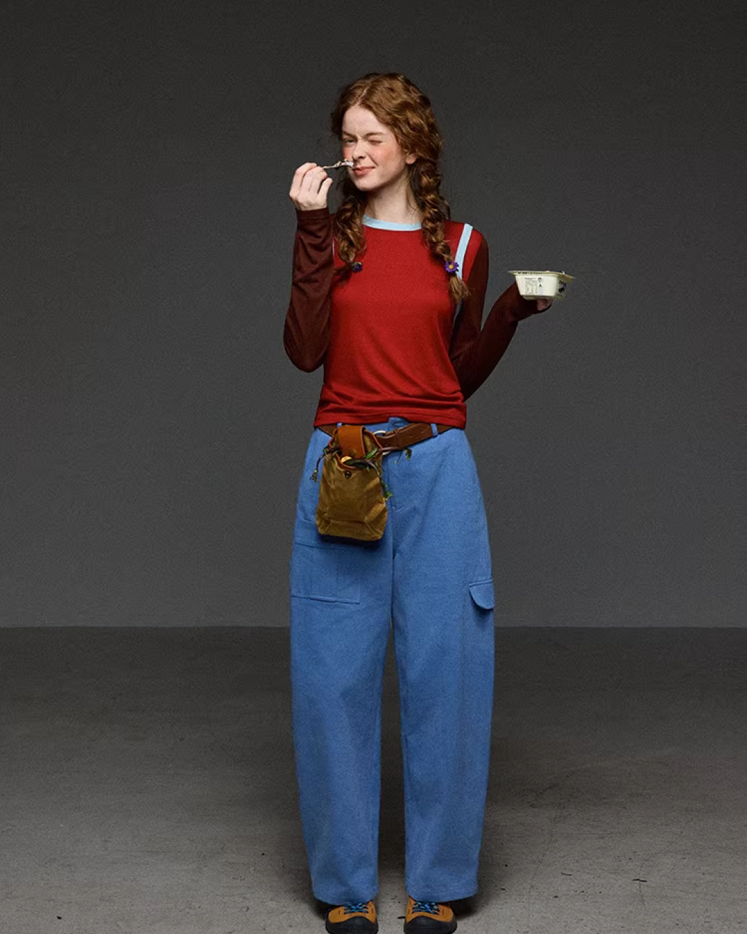 Layer Bicolor Line Long Sleeve T-shirt LG0038