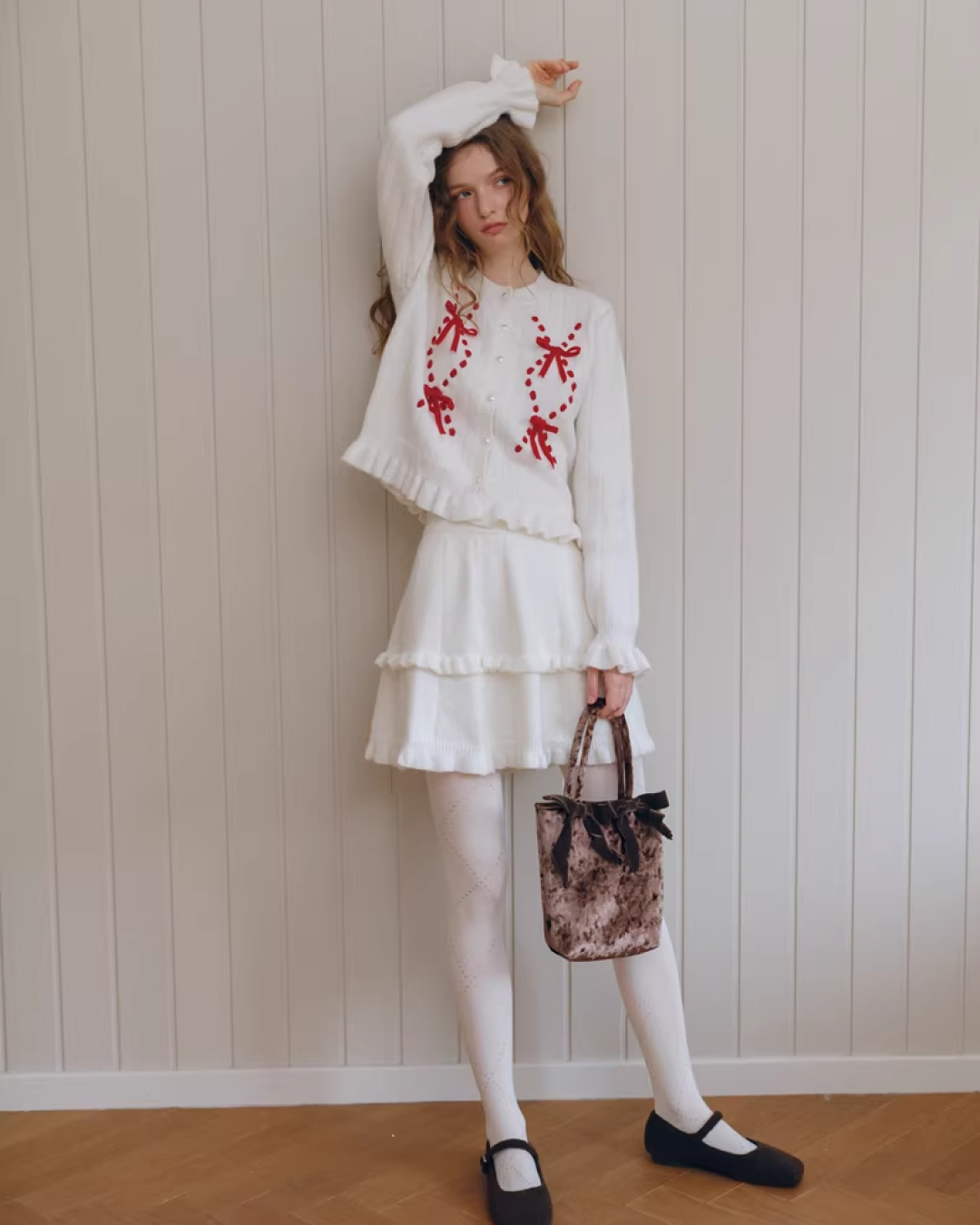 Ribbon Stitch Matching cloth IS0010