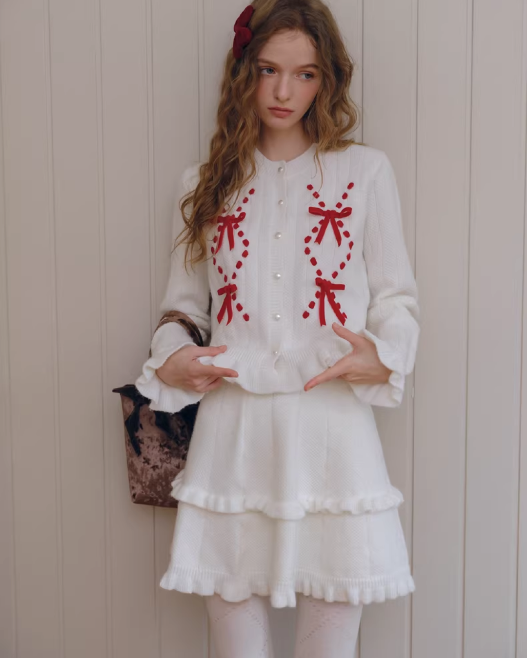 Ribbon Stitch Matching cloth IS0010