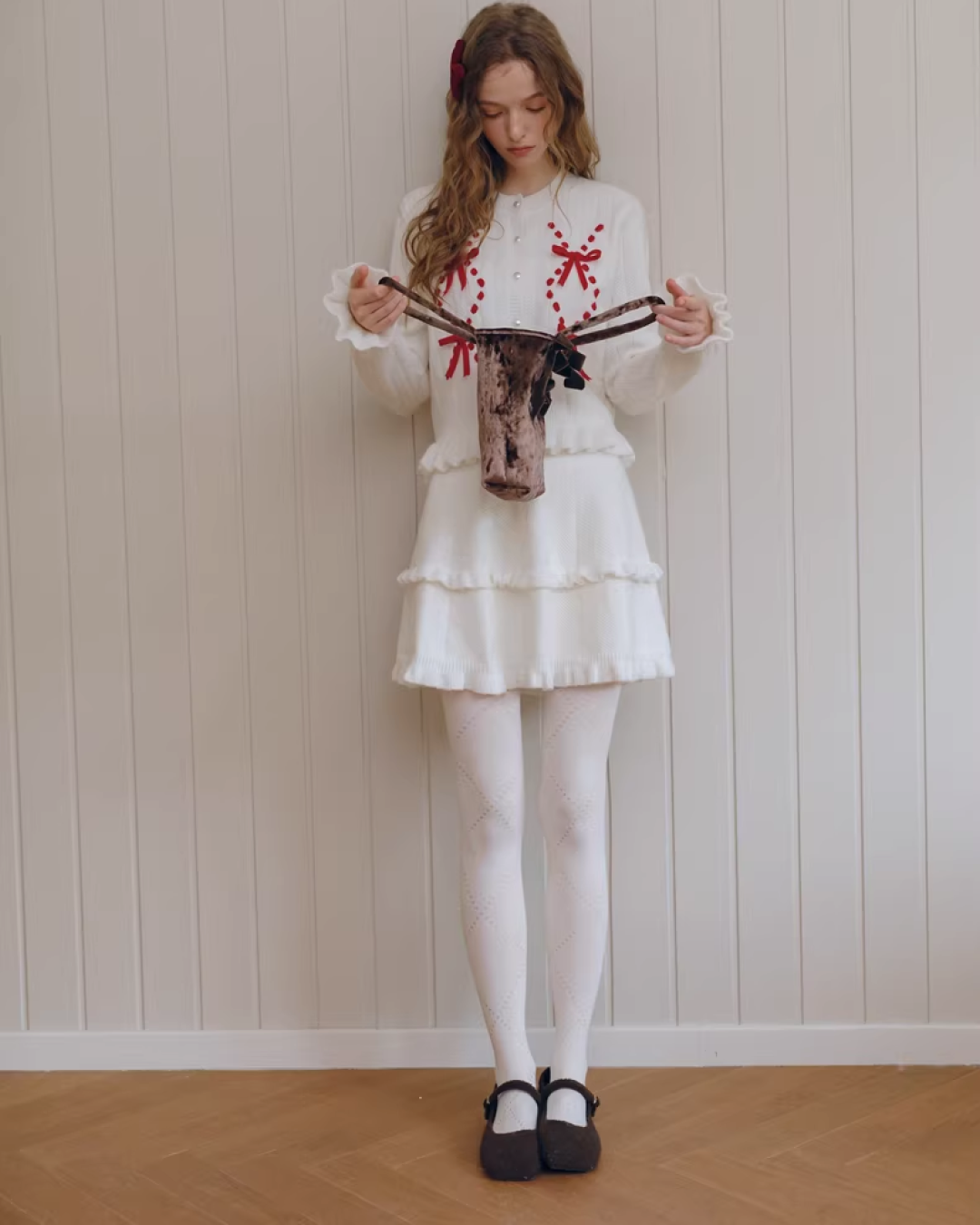 Ribbon Stitch Matching cloth IS0010