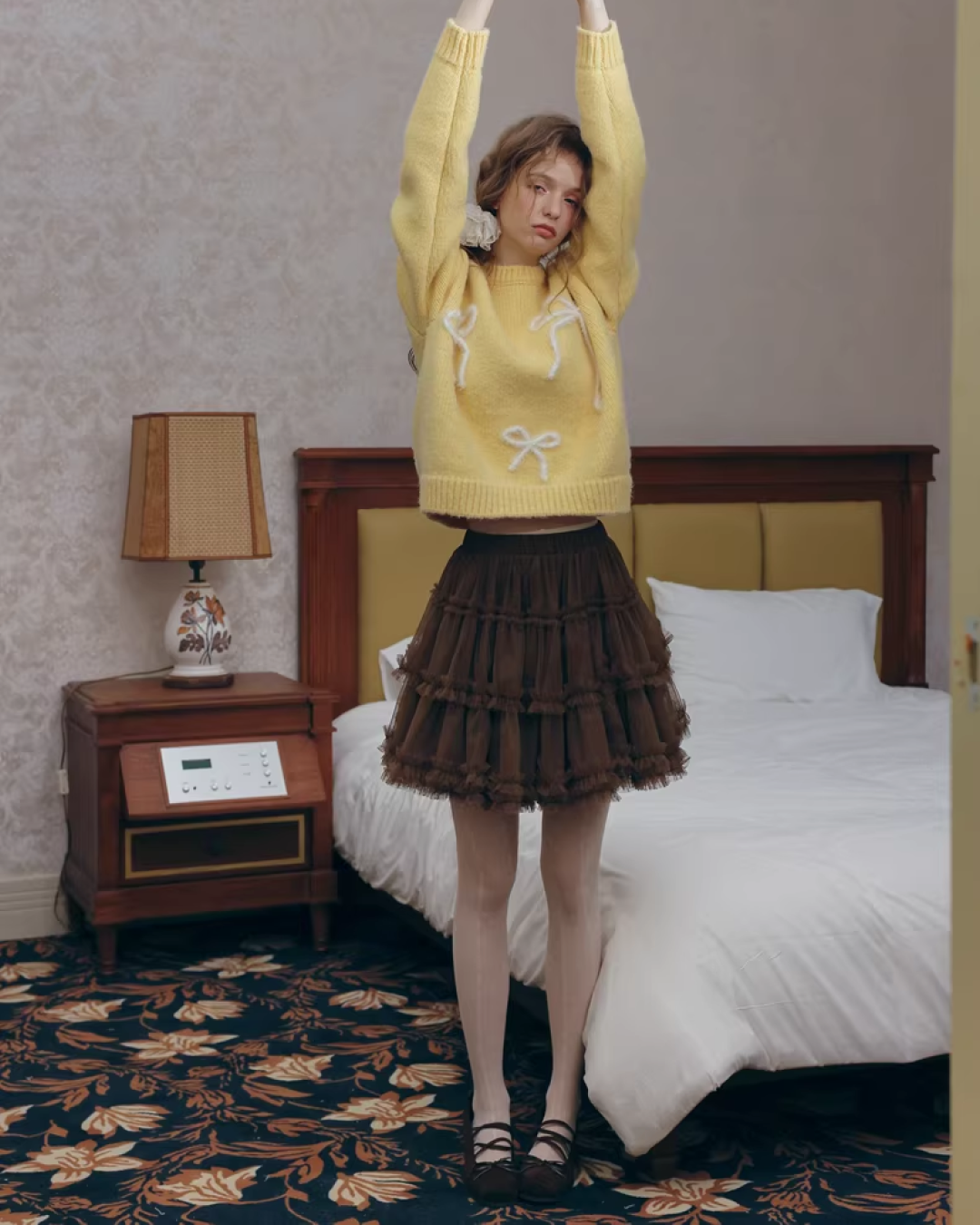 Ribbon Yellow Knit IS0009