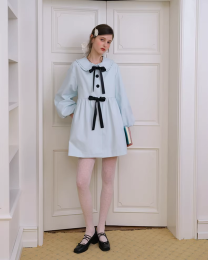 Ribbon Balloon Sleeve Jacket IS0006