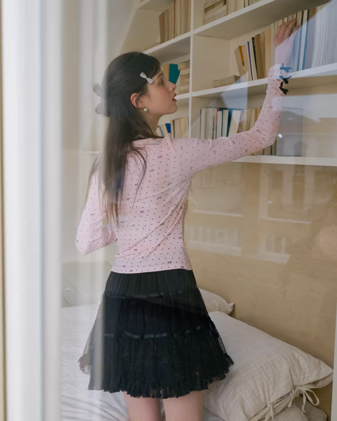 Ribbon Pink Layer Tops IS0005