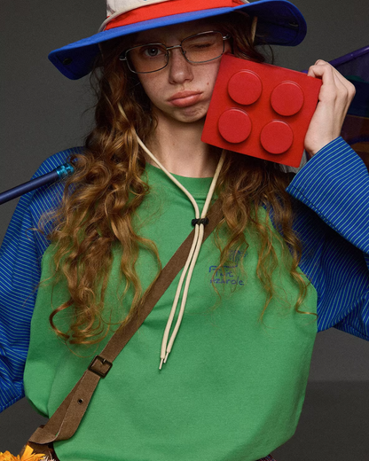 Border Sleeve Bicolor Shirt LG0045