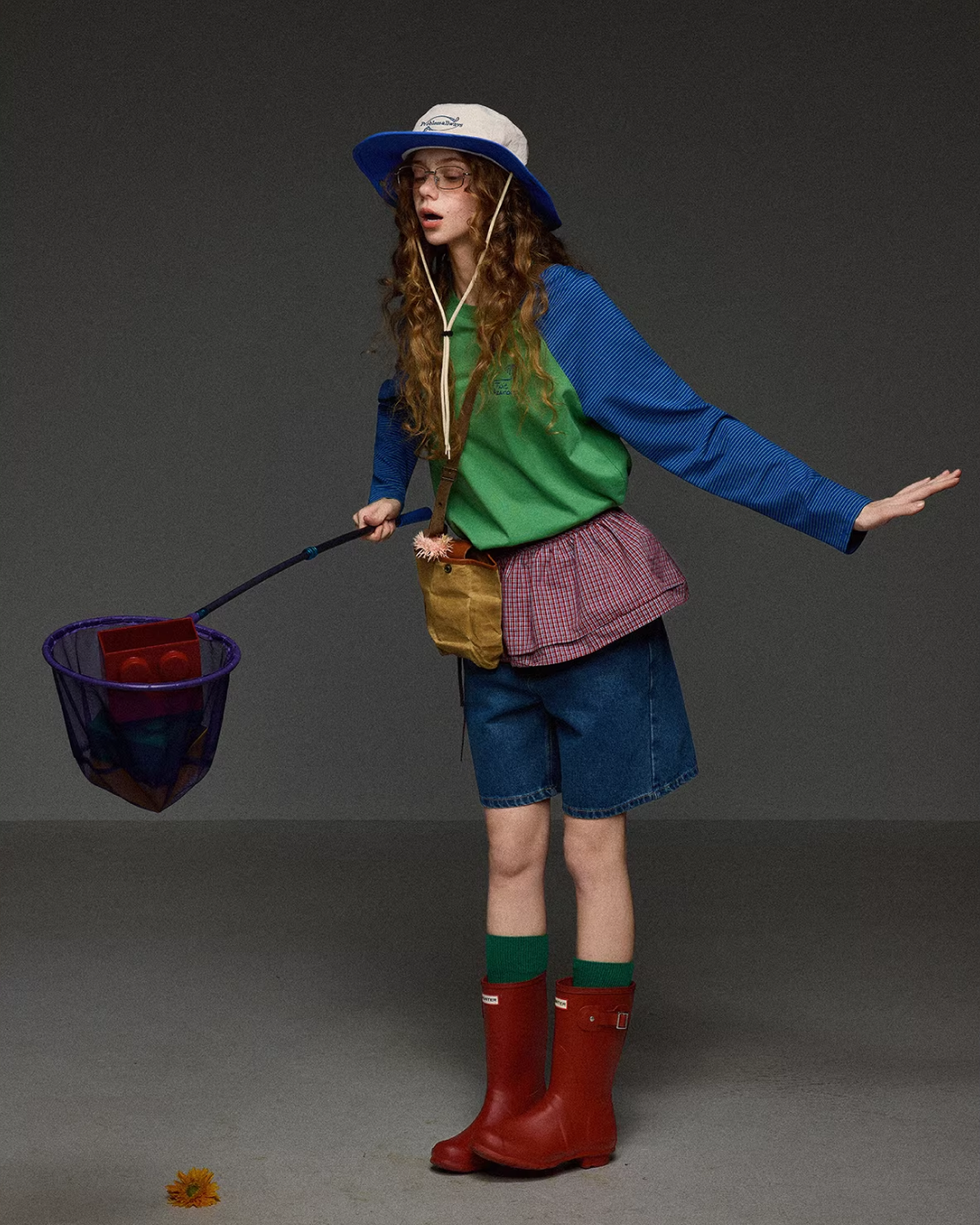 Border Sleeve Bicolor Shirt LG0045