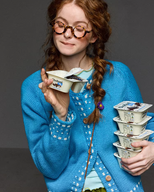 Stitch Blue Knit Cardigan LG0046