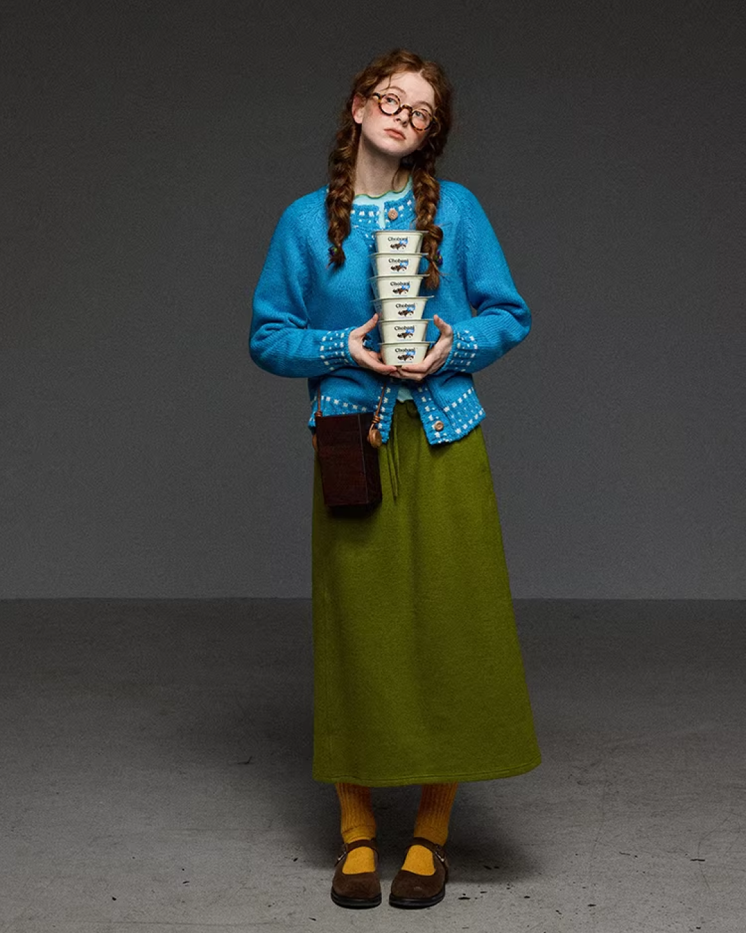 Stitch Blue Knit Cardigan LG0046