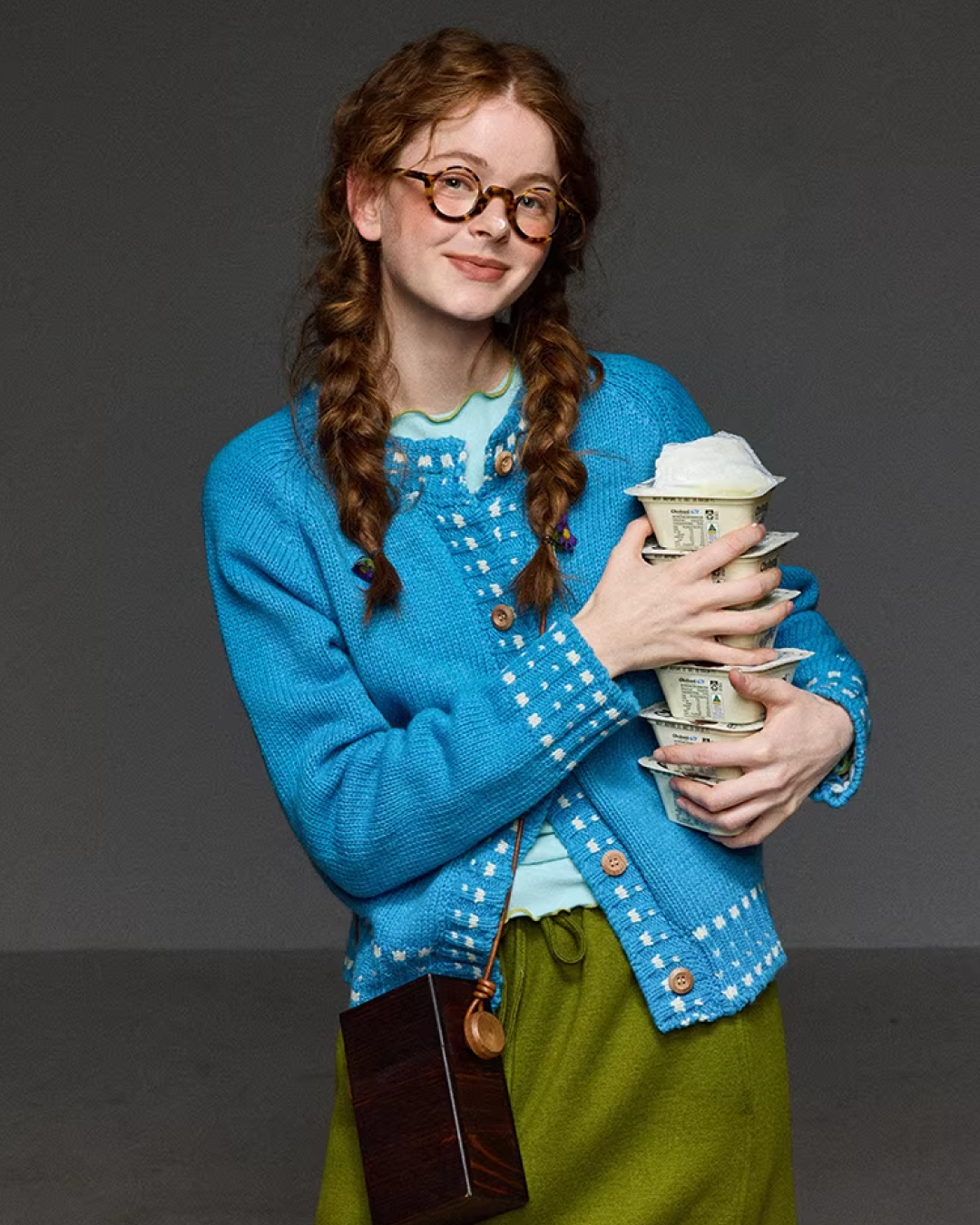 Stitch Blue Knit Cardigan LG0046