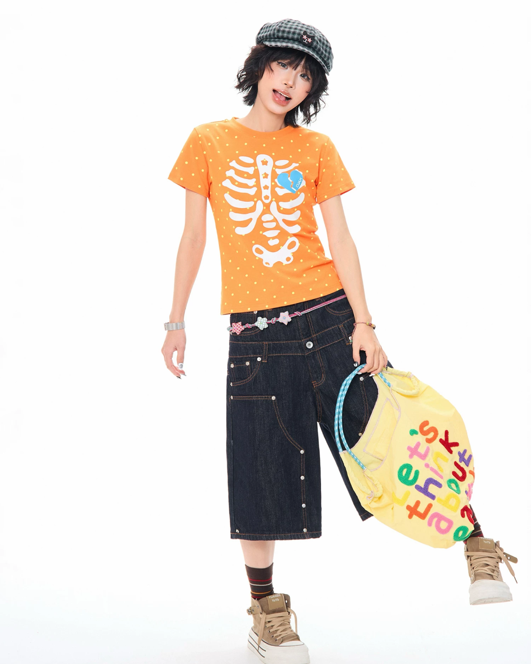 カラーボーンドットTシャツ MK0001