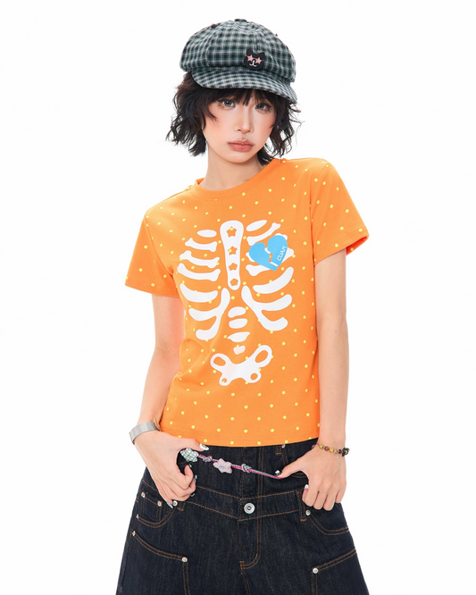 カラーボーンドットTシャツ MK0001